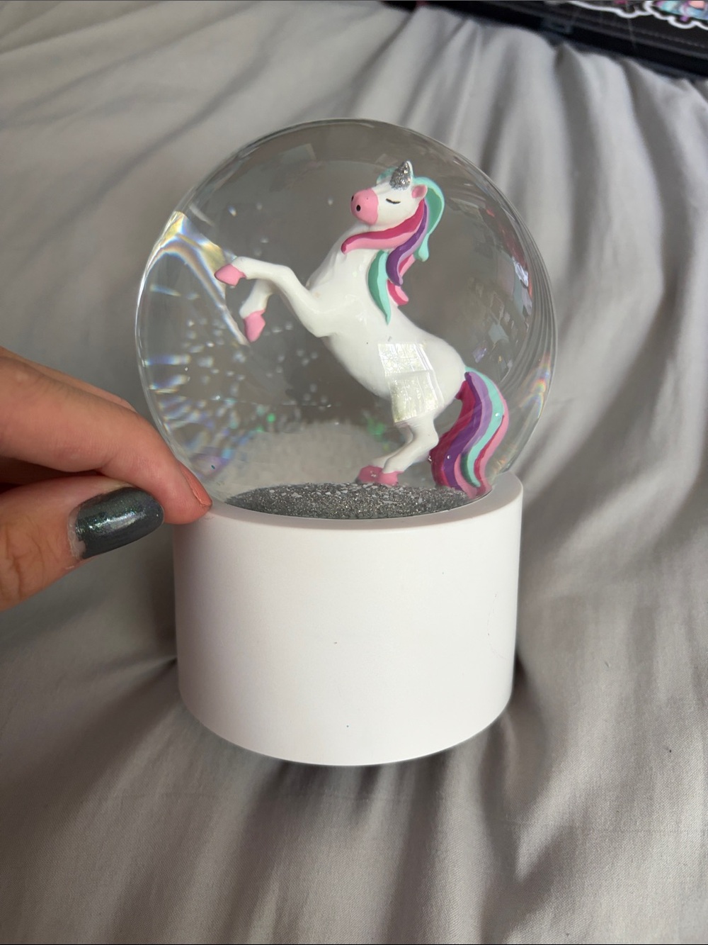 Unicorn Snow Globe and Music Player